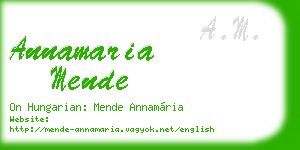 annamaria mende business card